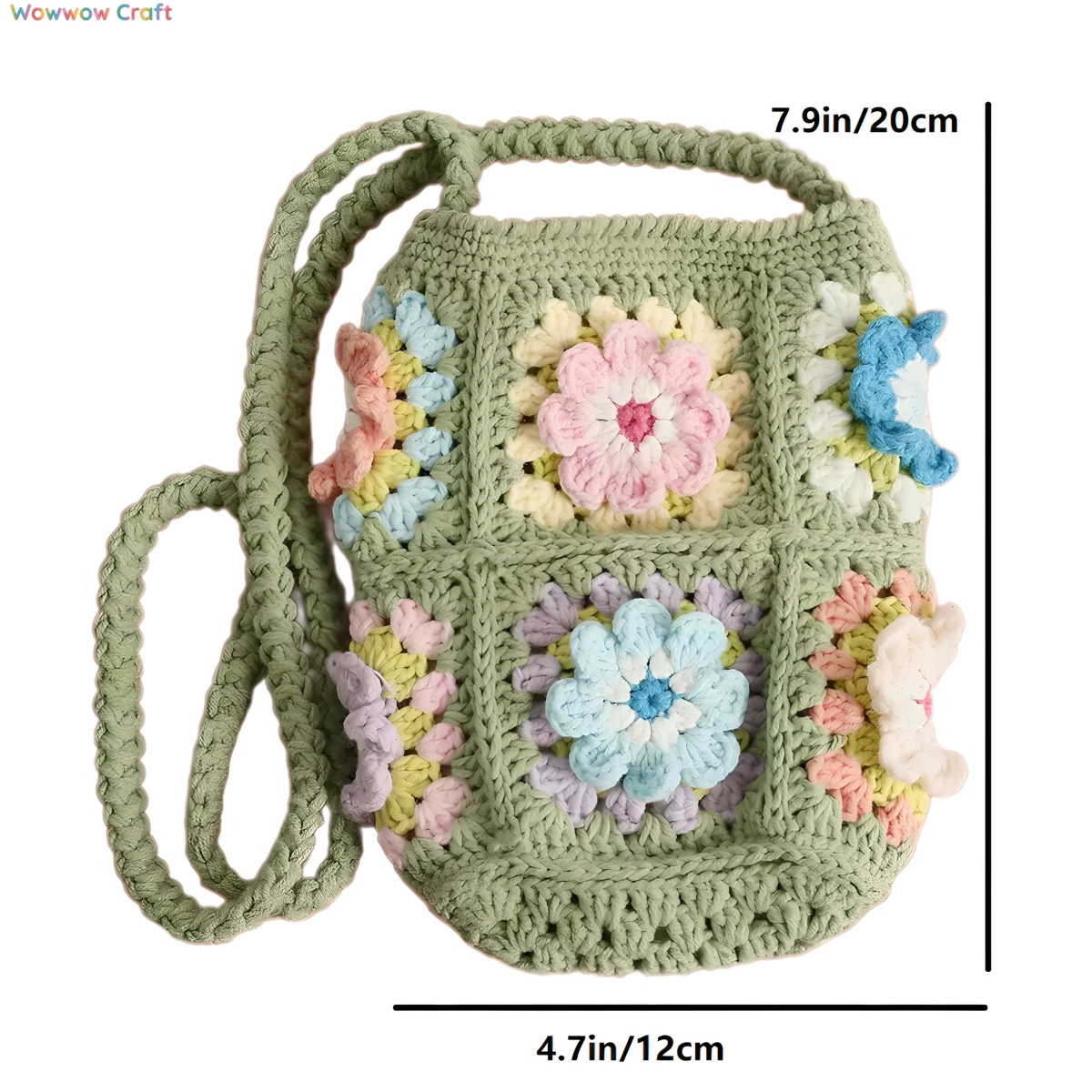 Crochet Granny Square Mini Crossbody Bag - Crochet Shoulder Bags,handmade crochet bags, custom amigurumi dolls, woven tote bags, eco-friendly gifts, unique crochet toys, organic yarn crafts, personalized crochet, handmade plushies, boho crochet accessories, sustainable handmade gifts